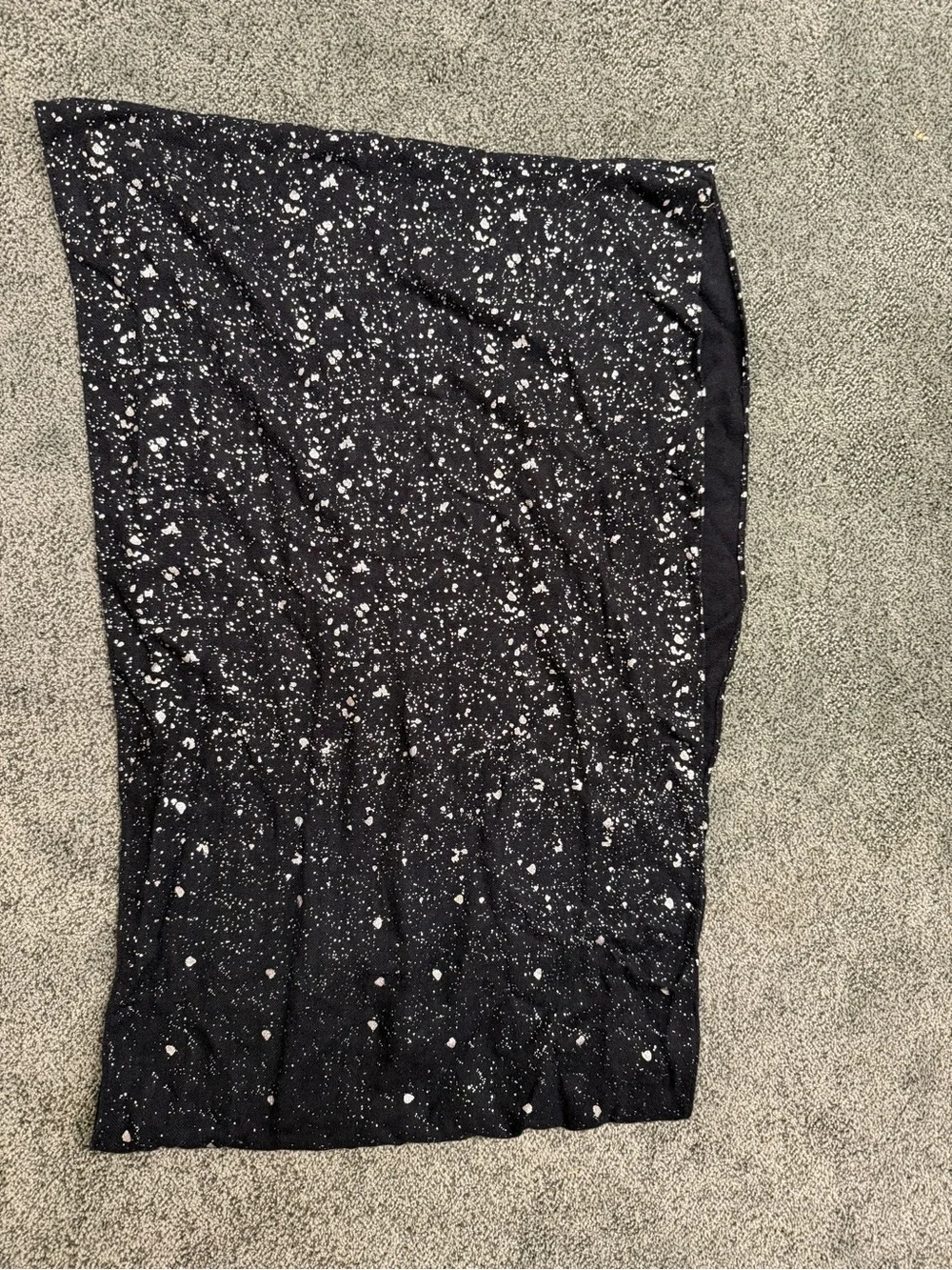 metallic silver splatter infinity scarf
